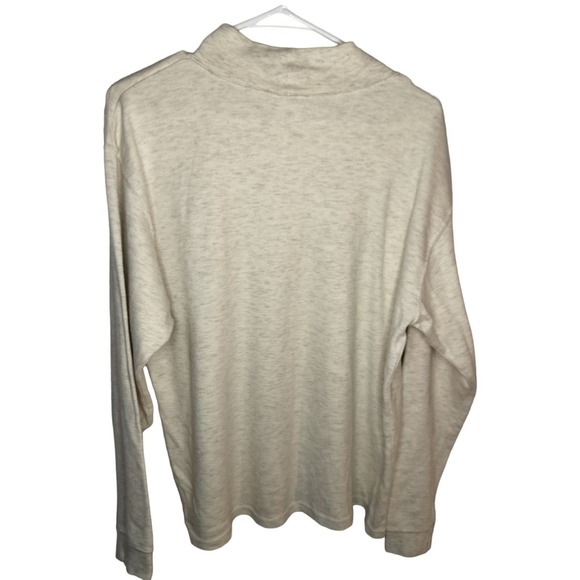 St. Johns Bay Woman's Cream long Sleeve Crew Neck Sweater - Picture 2 of 8